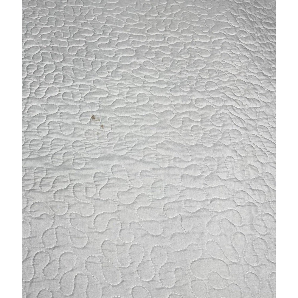 Beatrice Home Embroidered Blue Carnation Queen Quilted Bedspread Cottagecore - Picture 8 of 9